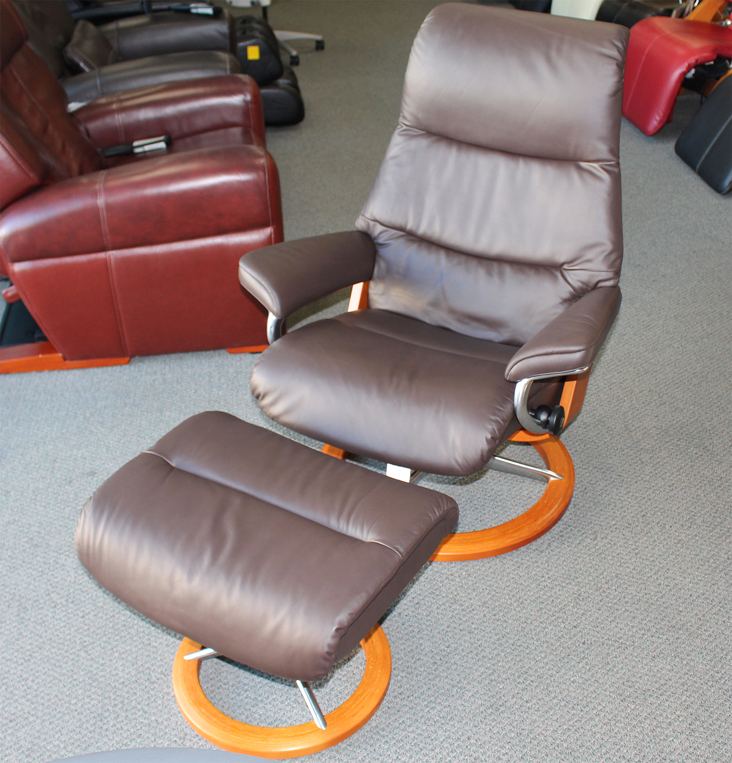 stressless view signature base medium paloma mocca by ekornes