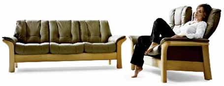 Stressless&reg; Windsor High Back Sofa (Medium)