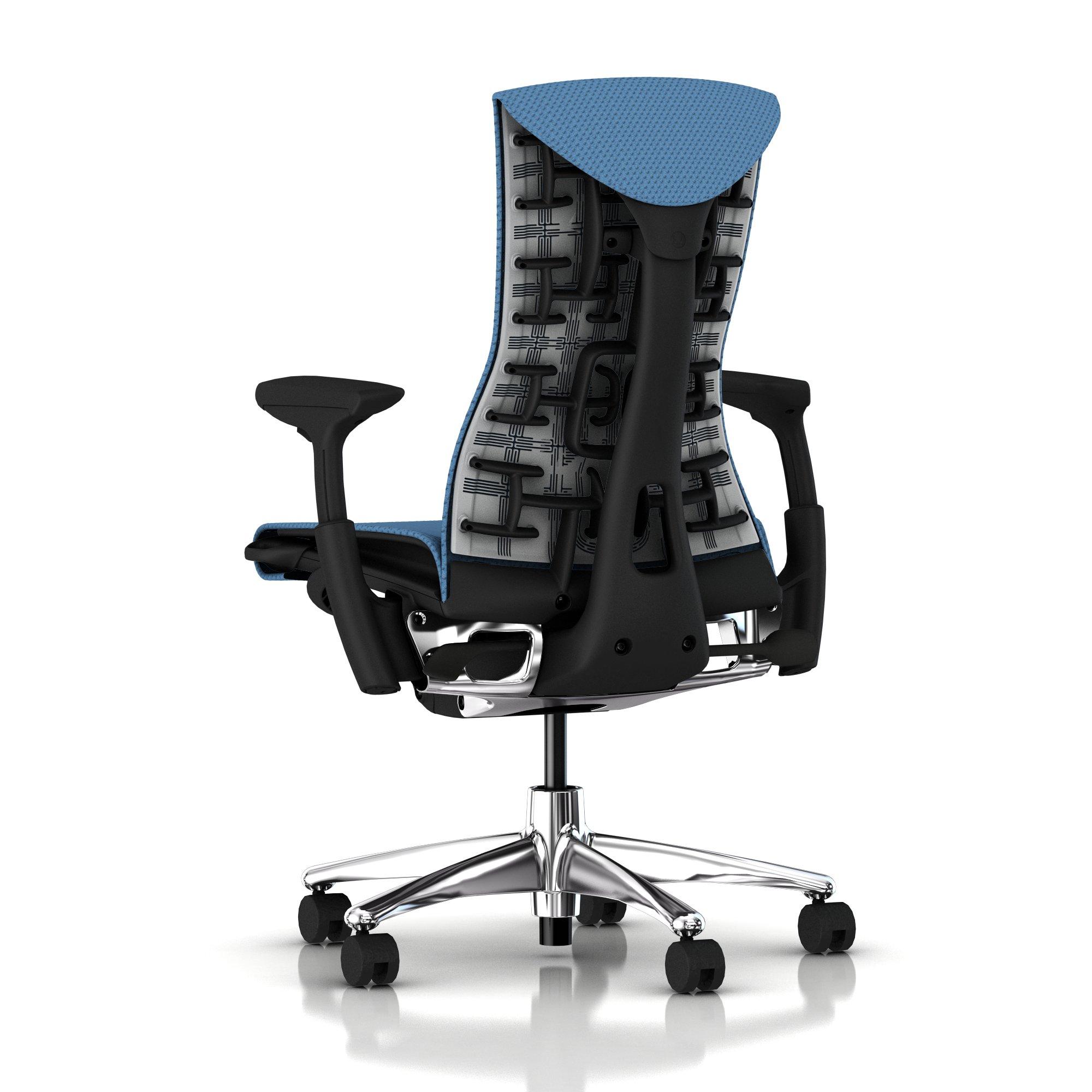 Herman Miller Embody Chair Blue Moon Balance with Graphite Frame Aluminum Base