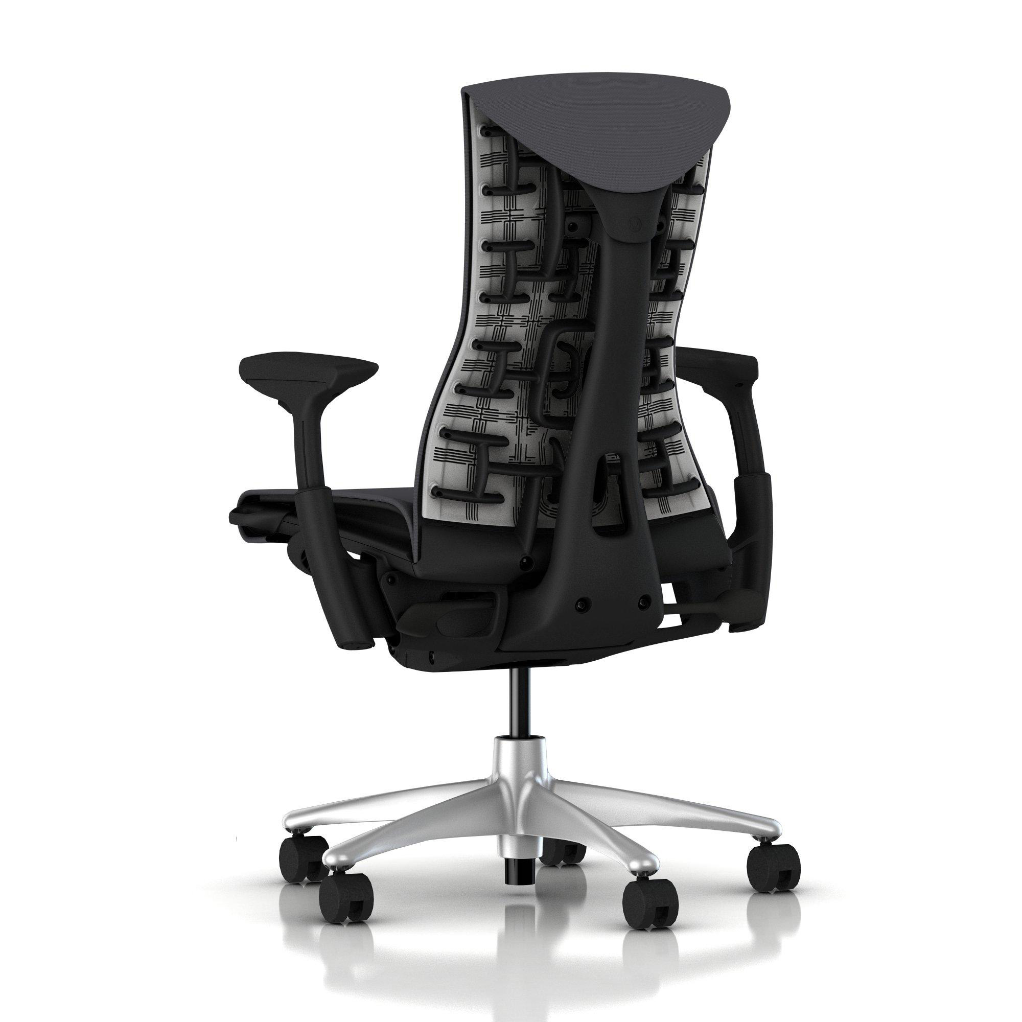 Herman Miller Embody Chair Charcoal Rhythm with Graphite Frame Titanium Base