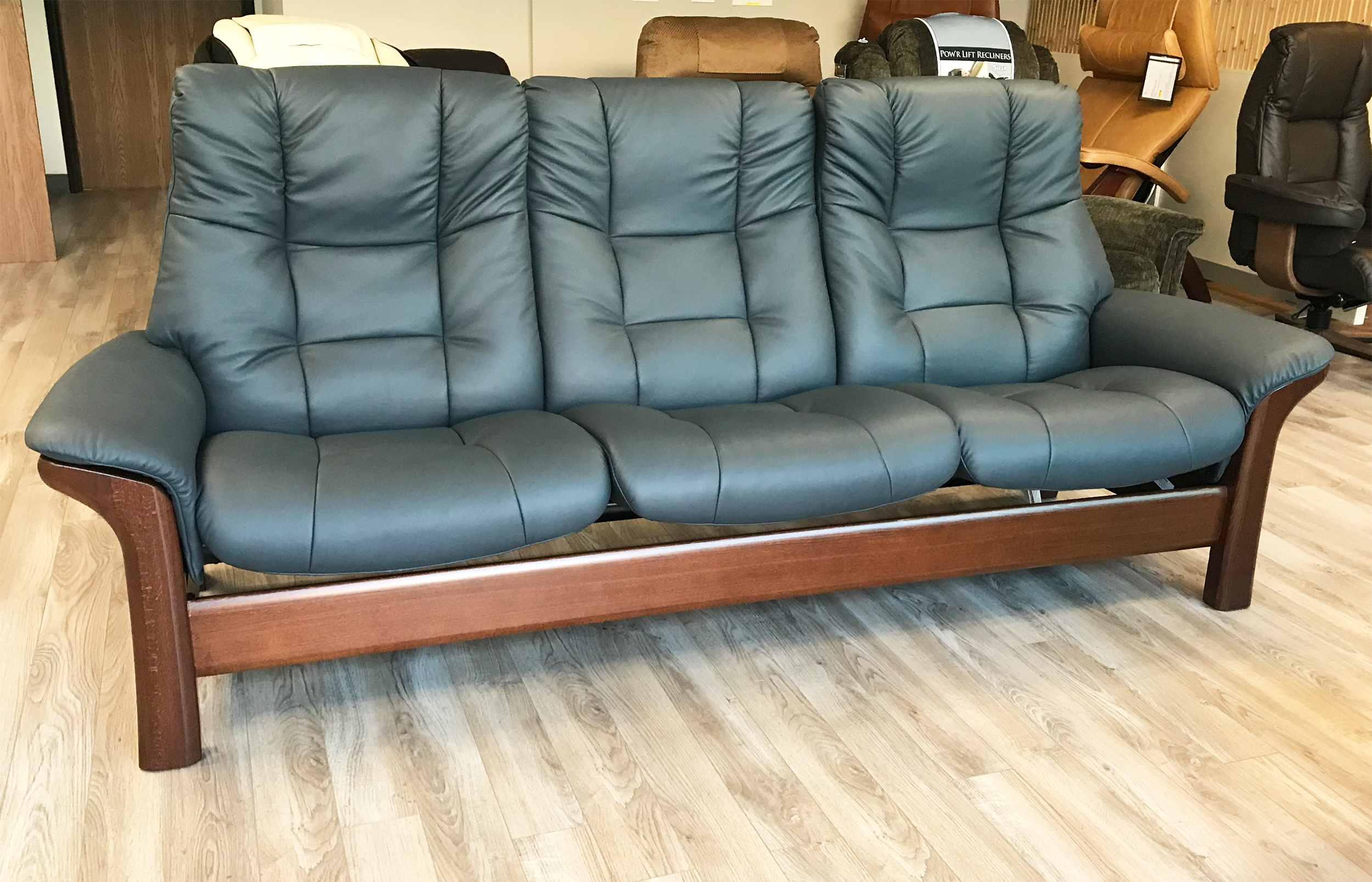 high backed leather sofa