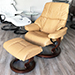 Stressless Reno Recliner and Ottoman in Paloma Leather