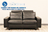 Stressless E200 LoveSeat Sofa in the Paloma Black Leather