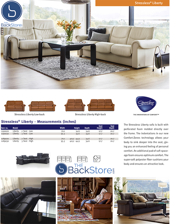 Stressless E300 Sofa Dimensions