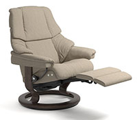 Stressless Reno LegComfort Power Extending Footrest with Classic Wood Base