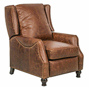 Barcalounger Ashton II Recliner Chair Havana Brown Leather