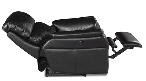 Barcalounger Recliner Cross II Chair Reclined Power Tivoli Ebony Black Leather