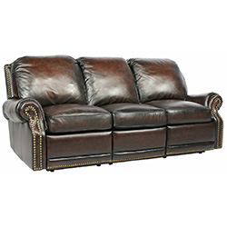 Barcalounger Premier II 3 Seat Sofa Chaps Saddle Leather Sofa