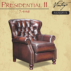 Barcalounger Presidential II Recliner Stetson Coffee Leather Chair 