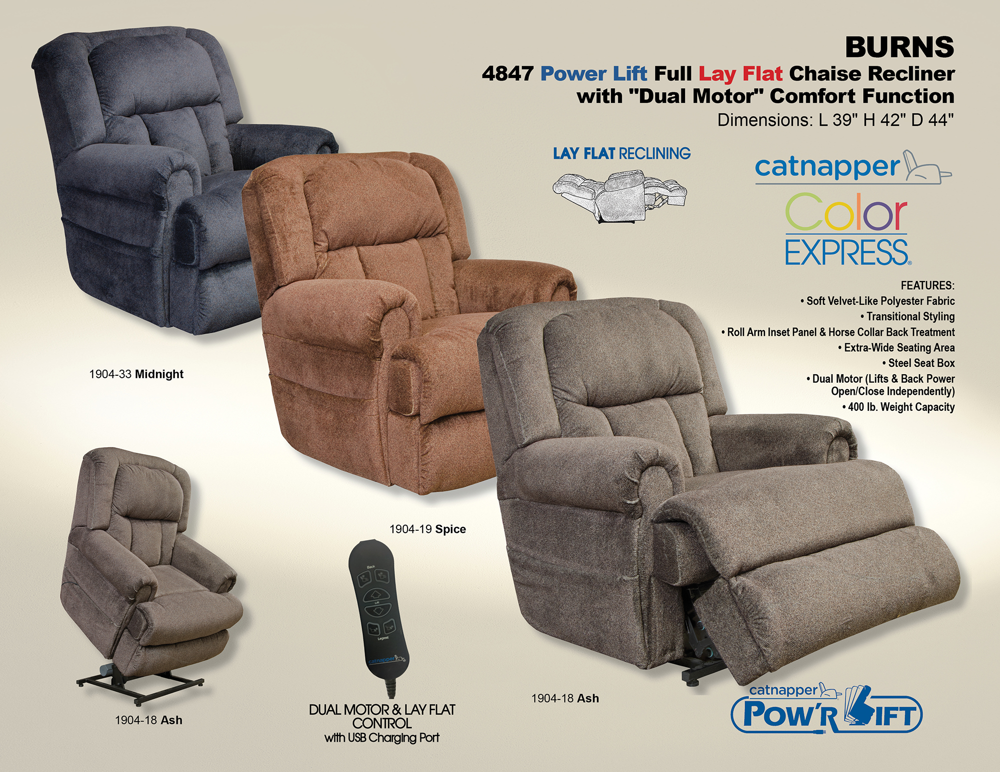 Dual motor sale lift chair recliner