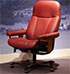 Stressless Consul Batick Burgundy Leather Office Desk Chair