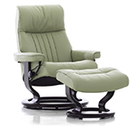 Stressless Crown Power LegComfort Classic Wood Base Recliner Chair by Ekornes