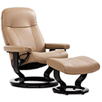 Stressless Garda Recliner Chair and Ottoman by Ekornes