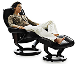 Stressless Governor Recliner Chair and Ottoman Clearance Specials