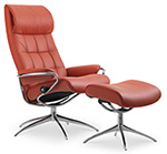 Stressless London High Back Recliner Chair and Ottoman by Ekornes