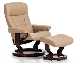 Stressless President Recliner Chair and Ottoman Clearance Specials