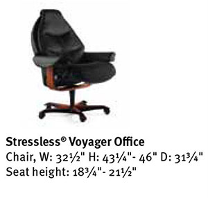 Stressless Voyager Office Desk Chair Dimensions