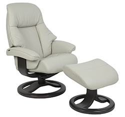 Fjords Alfa 510 Ergonomic Recliner Chair and Ottoman by Hjellegjerde. Scandinavian Norwegian 