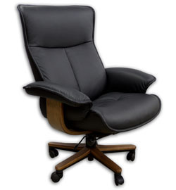 Genuine Leather Office Chair Ergonomic Executive Reclining