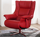 Himolla Palena ZeroStress Transitional Recliner Leather Chair and Foot  Stool Ottoman - 8504-32D - 02D.