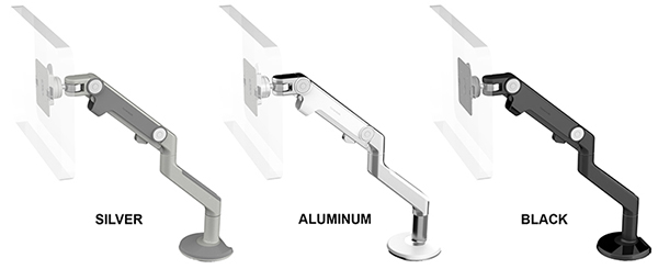 M8 Dual Monitor Arm with Crossbar Colors by HumanScale