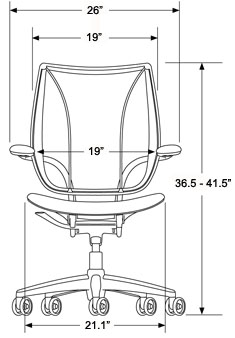 Humanscale Freedom Chair: GEL Seat Cushion; Black Color; Wave