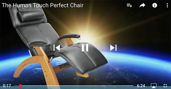 The Perfect Chair Story - The Origin of the Human Touch Perfect Chair Zero Gravity Recliner Video