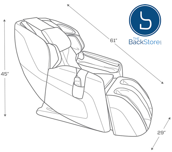 Human Touch Sana Massage Chair Zero Gravity Recliner Dimensions