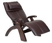 Espresso Leather with Dark Walnut Wood Base Series 2 Human Touch PC-420 PC-600 PC-610 Classic PC-610 Power Omni-Motion Perfect Chair Recliner by Human Touch