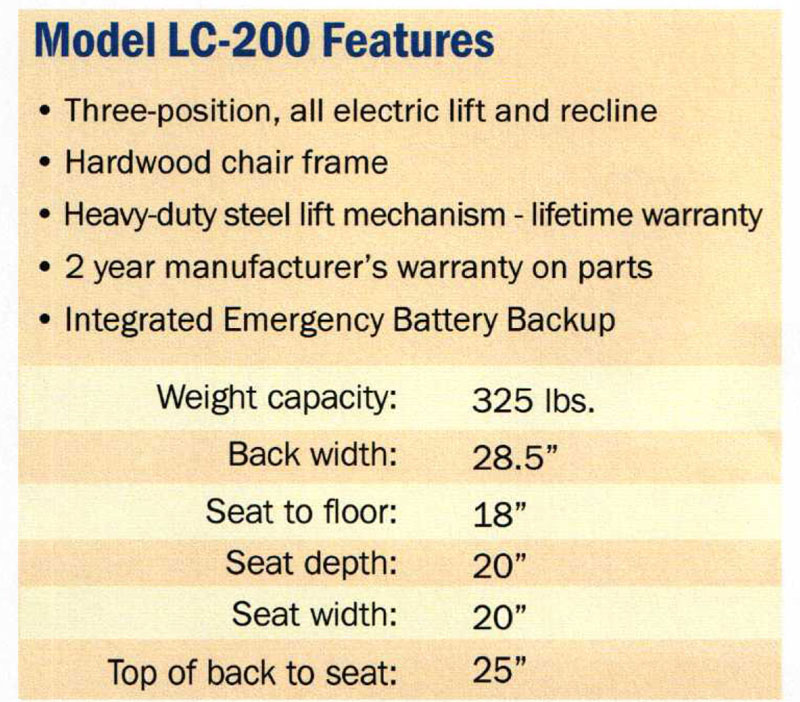 Easy Comfort Lc 200 Power Electric Lift Chair 3 Position Mega