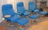 Stressless Diplomat Small Consul Recliner and Ottoman - Paloma Sky Blue Leather by Ekornes