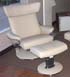 Stressless Jazz Large Recliner and Ottoman - Paloma Kitt Leather