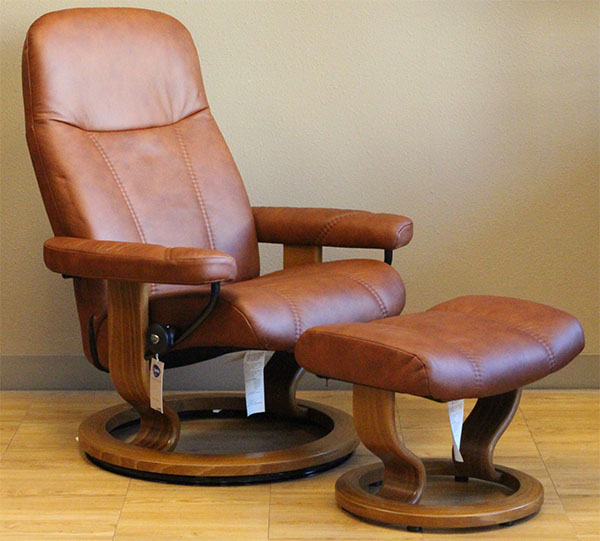 Stressless Diplomat Small Consul Batick Caramel Leather by Ekornes