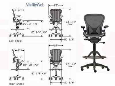 Herman miller shop mirra dimensions