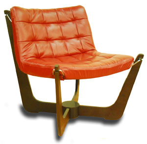Fjords Walnut Phoenix Chair by Hjellegjerde. Scandinavian Norwegian Furniture Collection
