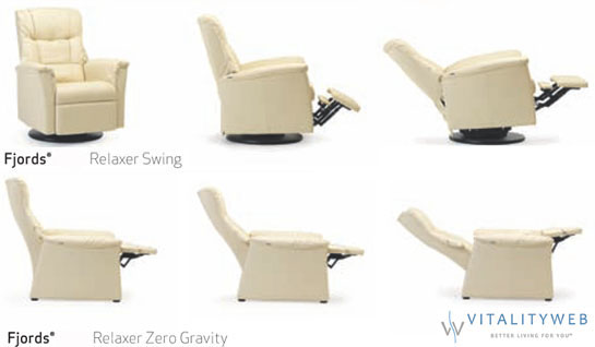 Fjords Ergonomic Swing Recliner Zero Gravity Relaxor Chair