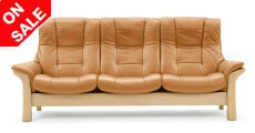 Stressless Buckingham High Back Sofa, LoveSeat, Chair and Sectional by Ekornes
