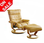 Stressless Memphis Savannah Recliner Chairs and Ottoman