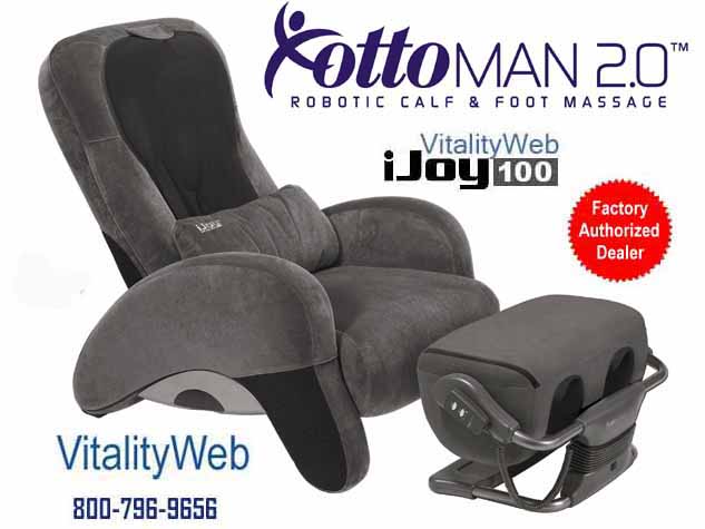 iJoy 100 Human Touch Massage Chair Recliner Ottoman 2 0